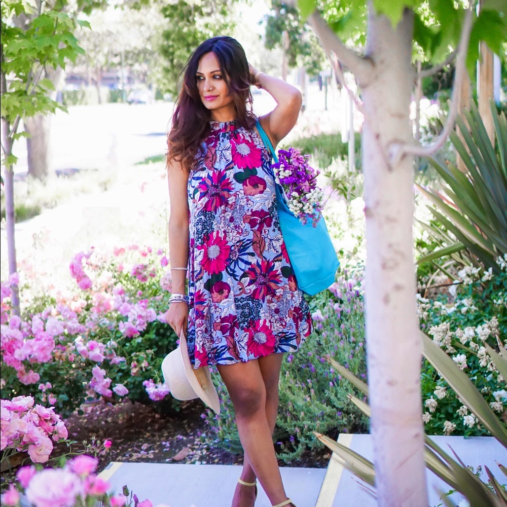 Floral halter dress